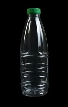 Empty transparent plastic bottle Stock Photos