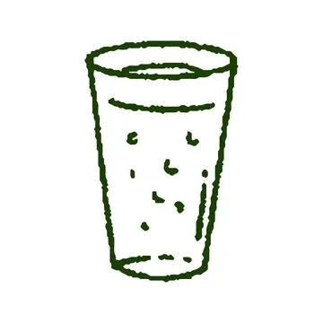 Empty Transparent Plastic Cup with Condensation Drops on Minimal Background Ilustração Stock