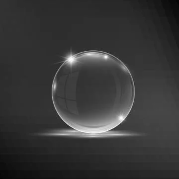 Empty transparent sphere Stock Illustration