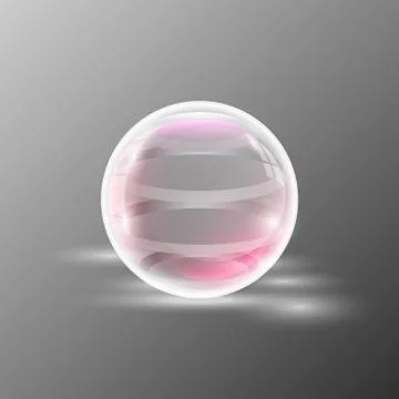 Empty transparent sphere Stock Illustration