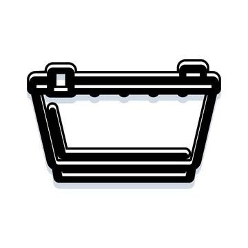 Empty transparent storage container bin for organization Stock Illustration
