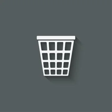 Empty trash basket Stock Illustration