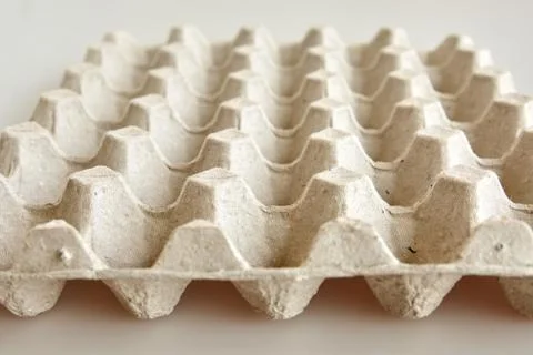 Empty tray (bucket) of eggs Stock Photos