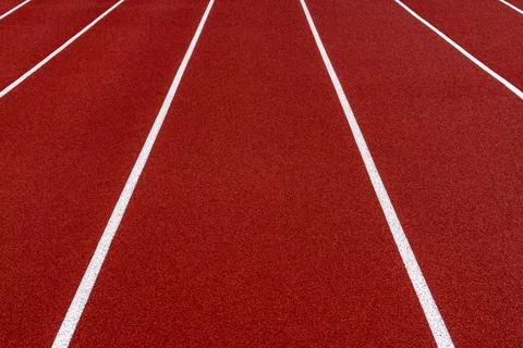 Empty treadmill in red Stock Photos