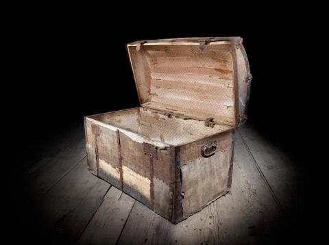 Empty treasure chest Stock Photos