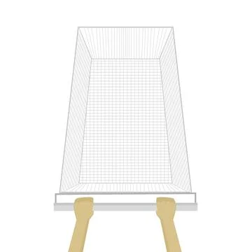 Empty trolley and hands Stock Illustration