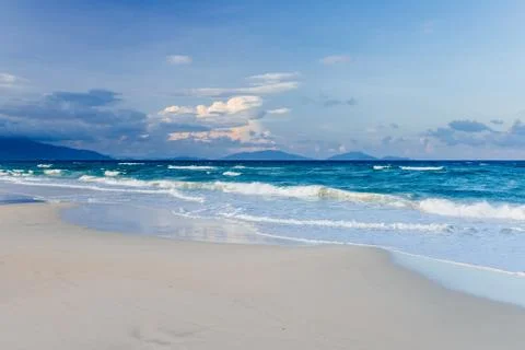 Empty tropical beach background Stock Photos