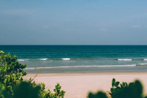Empty tropical beach background Stock Photos
