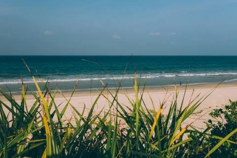 Empty tropical beach background Stock Photos