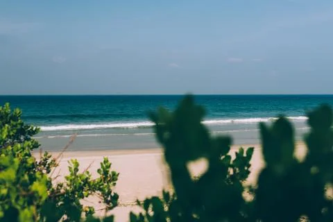 Empty tropical beach background Stock Photos