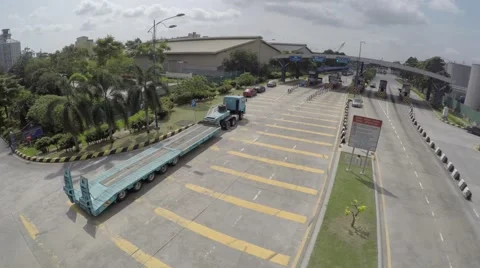 Empty Truck In Control Point Stock Footage 64272513