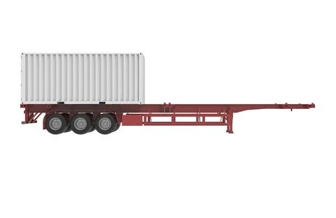 Empty truck goods 3d image Stock Illustration