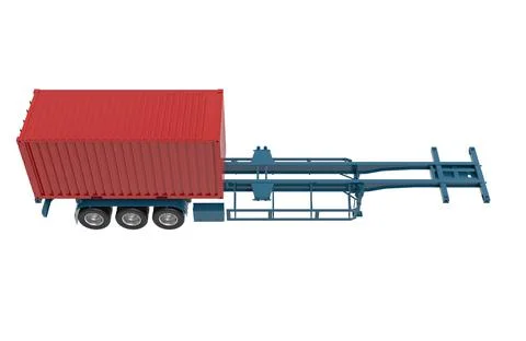 Empty truck goods 3d image 스톡 일러스트