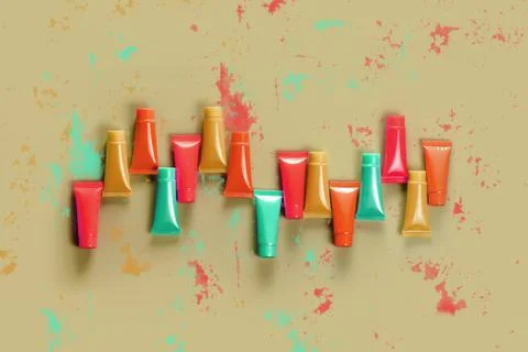 Empty tubes for cosmetics design. Stock Photos