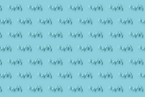 Empty tubes for the design of cosmetics on the blue background. Pattern. Stock Photos