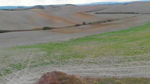 Empty Tuscan fields Stock Footage 114769391