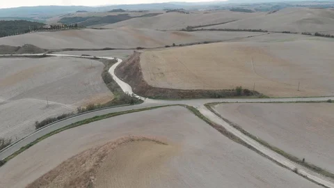 Empty Tuscan fields Stock Footage 114769412
