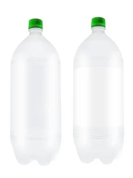 Empty two liter plastic bottles. Stock Illustration