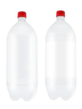 Empty two liter plastic bottles. Stock Illustration