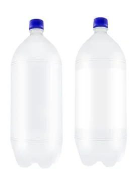 Empty two liter plastic bottles. Stock Illustration
