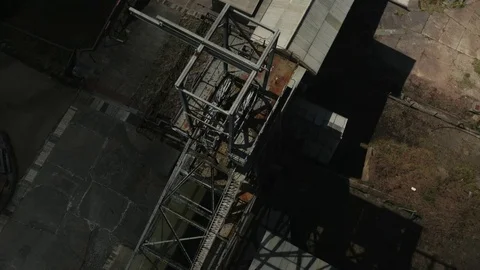 Empty UK mine, aerial Vídeos de archivo 73806380