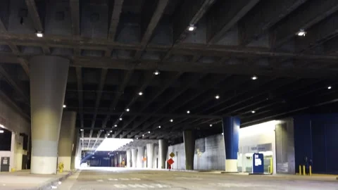 Empty Underground City Street With Sunlight Stock Footage 333542079