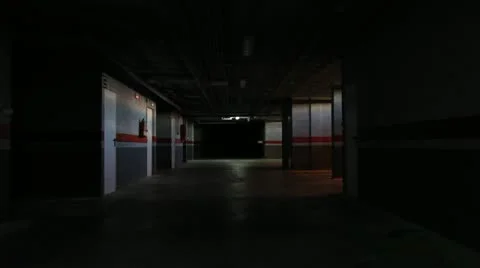 Empty underground garage in a residential building Stock Footage 12574500