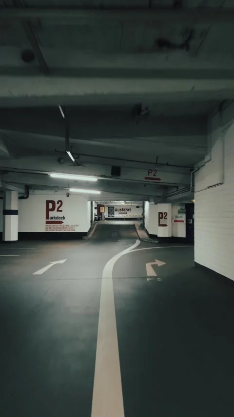 Empty underground parking Stock Footage 247126217