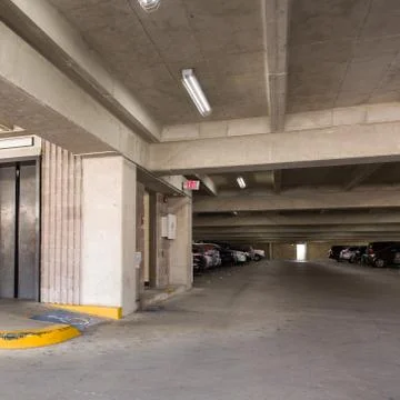 Empty underground parking or garage Stock Photos
