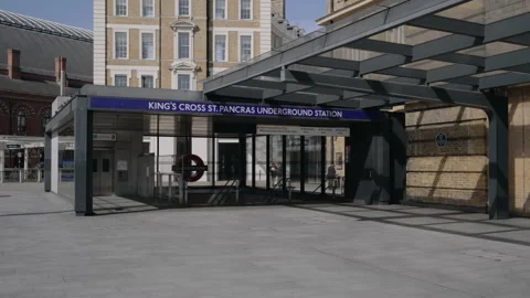 Empty underground station during lockdown London Video stock 130319048