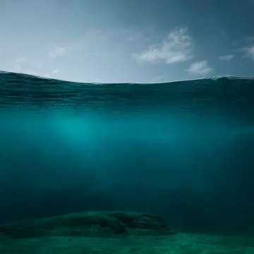 Empty underwater background with copy space Stock Photos