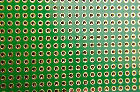 Empty universal PCB for prototyping Stock Photos