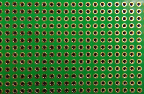 Empty universal PCB for prototyping Stock Photos