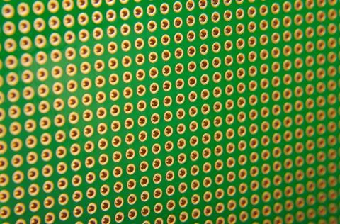 Empty universal PCB for prototyping Foto stock