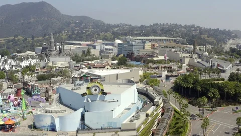 Empty Universal Studios Hollywood coronavirus COVID-19 lockdown, no Stock Footage 129872196