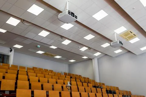 Empty university classroom Stock Photos