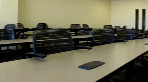 Empty University / College School Classroom covid 19 coronavirus Stock Footage 46936380