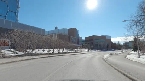 Empty university of Waterloo campus as students stay home in COVID pandemic 動画素材 150008839