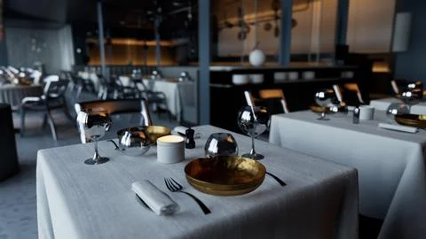 An empty upscale dining establishment Stock Illustration