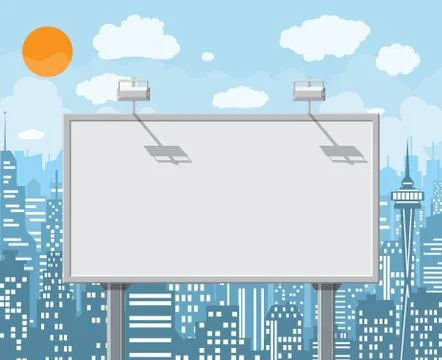 Empty urban big board Ilustração Stock