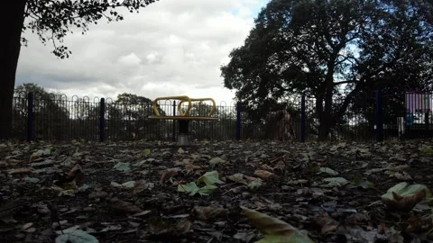 Empty urban park in winter Stock Footage 289220662