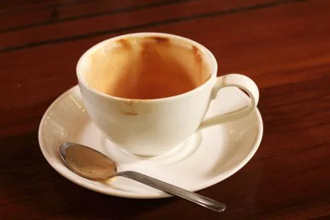 Empty used coffee cup Stock Photos