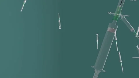 Empty vaccine syringes Stock Footage 151507146