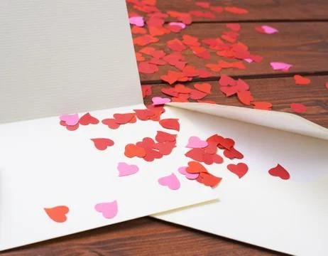 Empty valentine card composition Stock Photos
