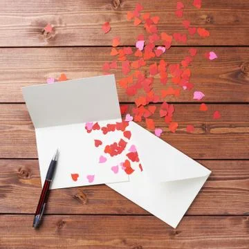 Empty valentine card composition Stock Photos
