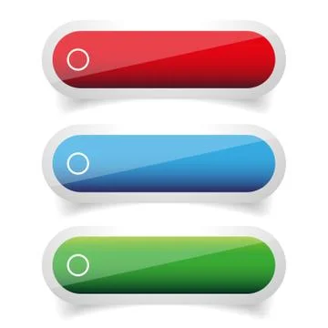 Empty vector glossy button Illustrazione stock