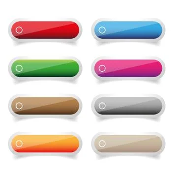 Empty vector glossy button Illustrazione stock