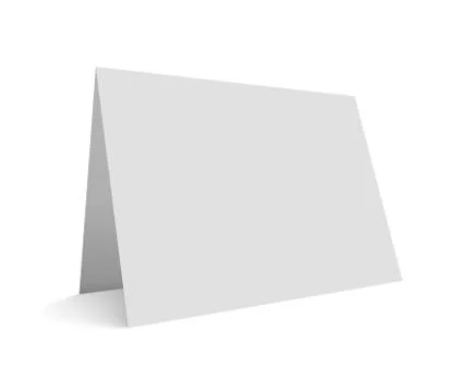 Empty vector illustration greeting card isolated on white. Illustrazione stock