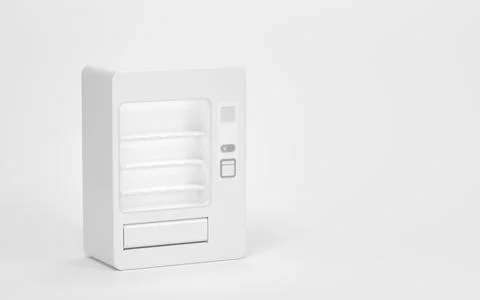 Empty vending machine with white background, 3d rendering. Stock Illustration