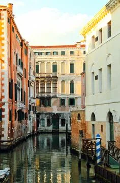 Empty Venice Canal Stock Photos